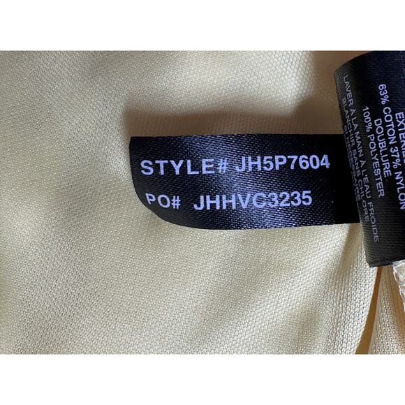 Jessica‎ Howard Dress Womens 12 Petite Yellow Sleeveless Lace Shift Boho Summer - Picture 8 of 10